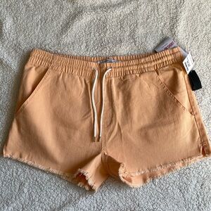 Celebrity Pink Apricot Drawstring Athletic Shorts